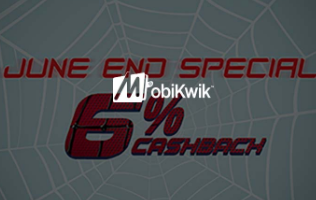 Mobikwik Offer Month End Special:- Get 6% CashBack on Your Recharge & Bill Payments