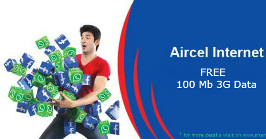 Aircel App – Get Free 100 MB 3G Data For Downloading Aircel App