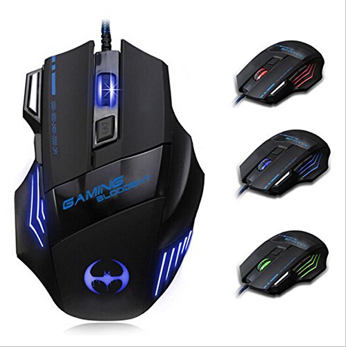 TRUCASE 7 Button LED Optical USB Wired Gaming Mouse
