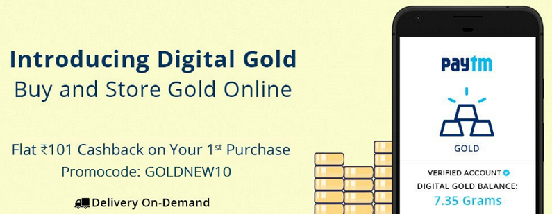 Digital Gold Loot : Get Rs 46 Free Paytm Cash