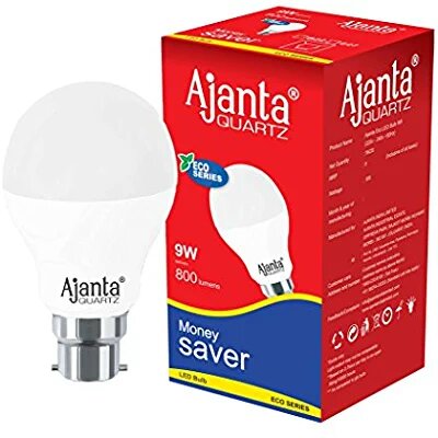 Buy Ajanta 9-Watt LED Bulb (Pack of 4 ,white) Rs 275 Only