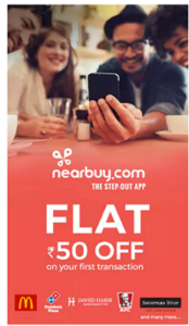 PaytmMall Nearbuy Rs 50 off first transaction Coupo