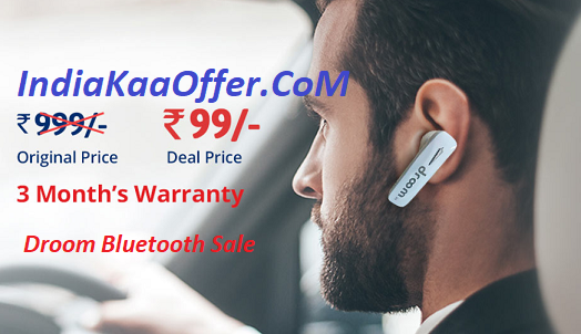 20 June Droom Bluetooth Headset Sale Live