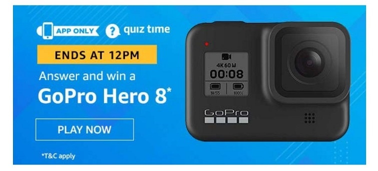 Amazon GoPro Hero 8 Quiz 24 July Answers Today