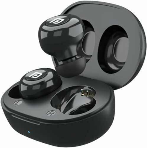 Portronics Harmonics Twins S3 Smart TWS Bluetooth 5.2 Earbuds with 20 Hrs Playtime, 8mm Drivers, Type C Charging, IPX4 Water Resistant, Low Latency, Lightweight Design